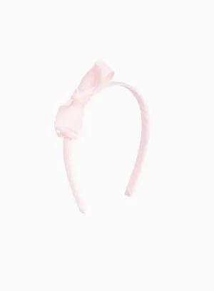 Pretty Bow Alice Band in Powder Pink