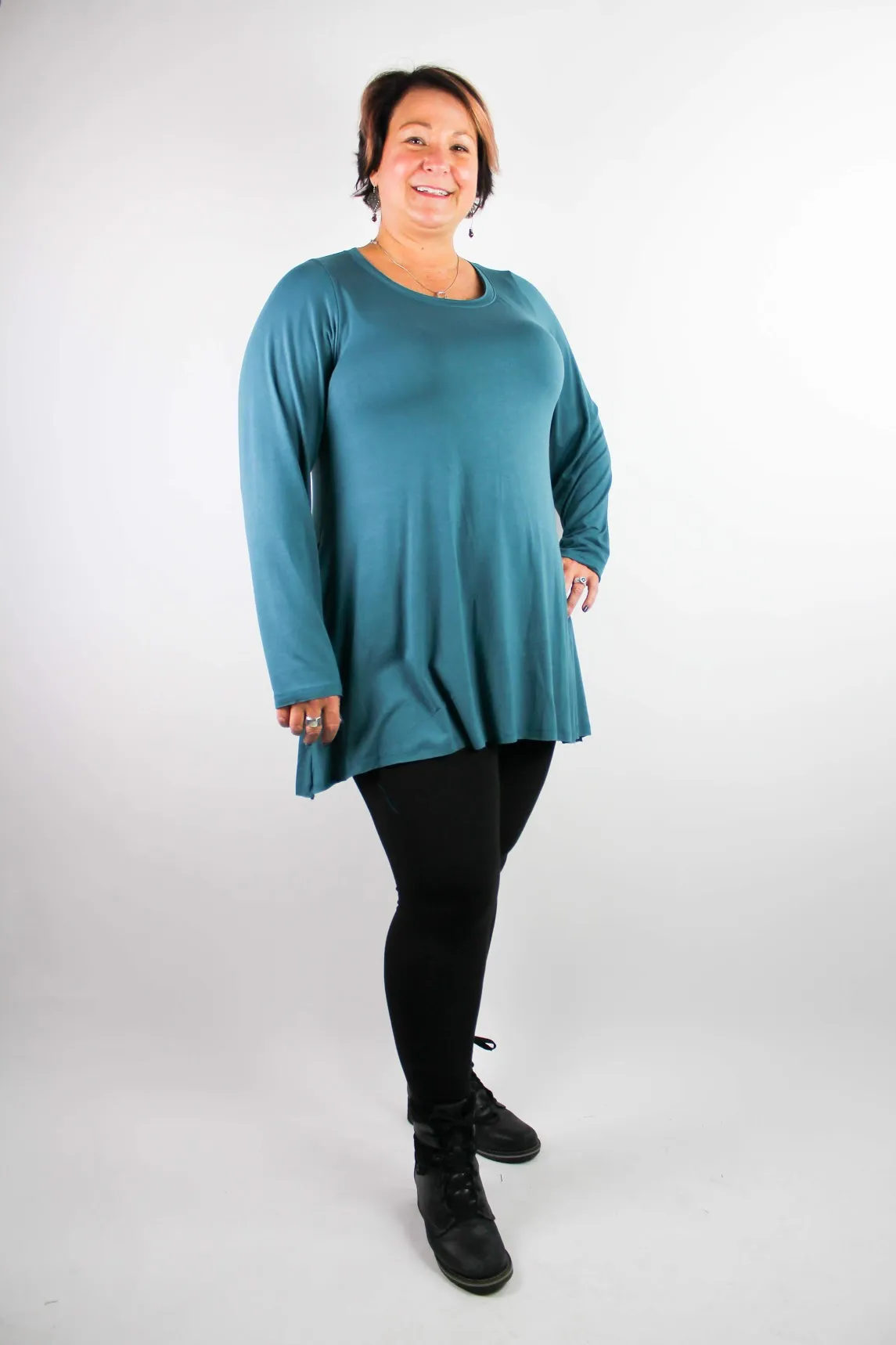 "The Shirt" Bright Color A-line Long Sleeve T-Shirt Pockets