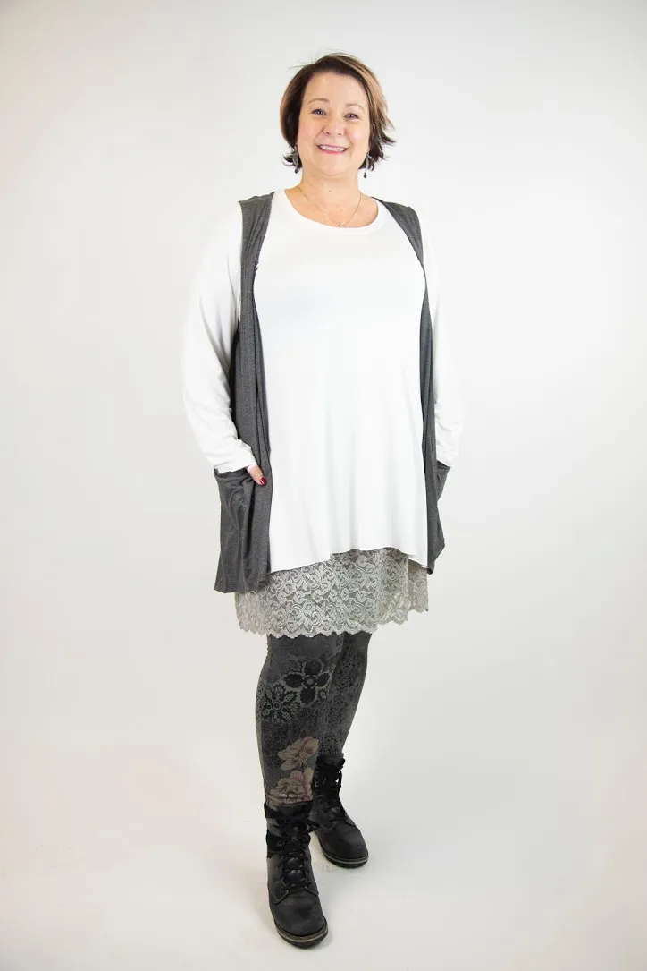 "The Shirt" Bright Color A-line Long Sleeve T-Shirt Pockets