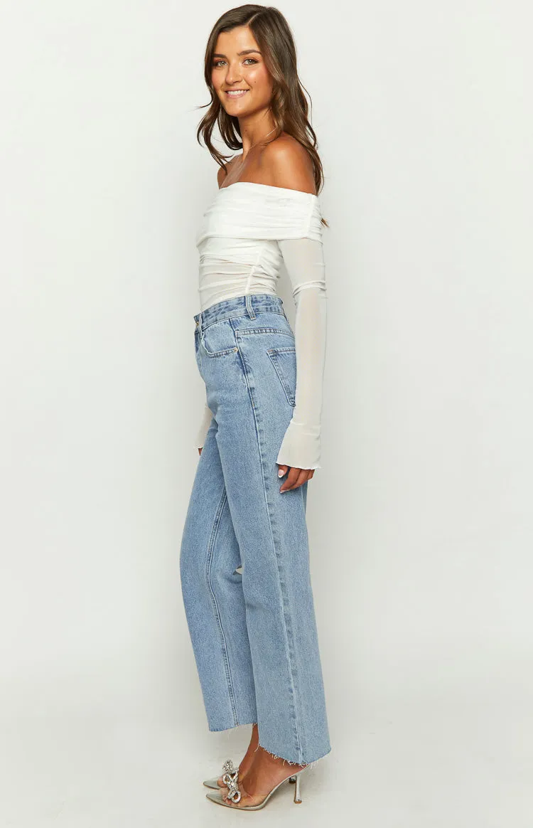 Ronnie Light Wash Denim Straight Leg Jeans