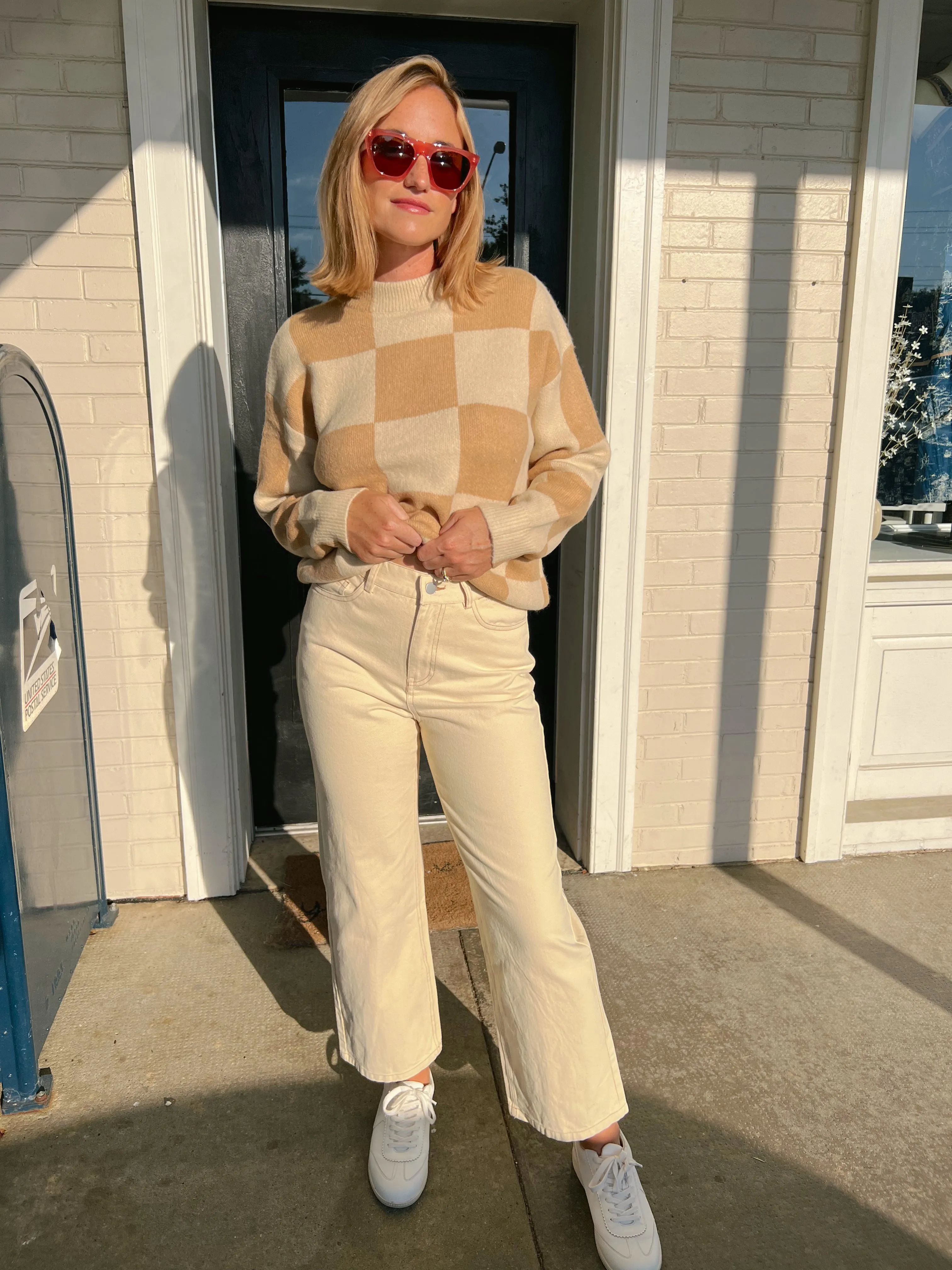 Signature High Waist Jeans - Cream