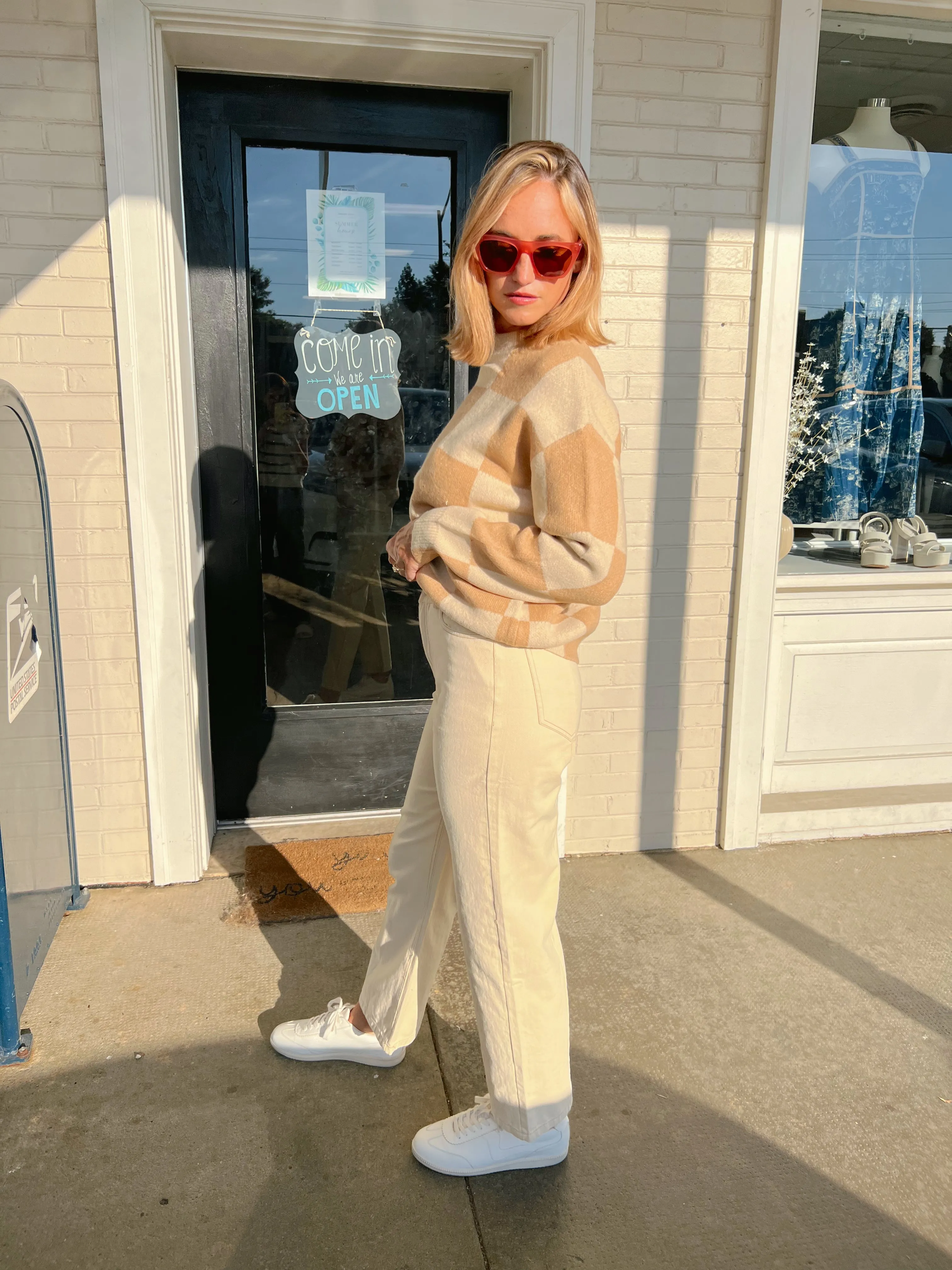 Signature High Waist Jeans - Cream