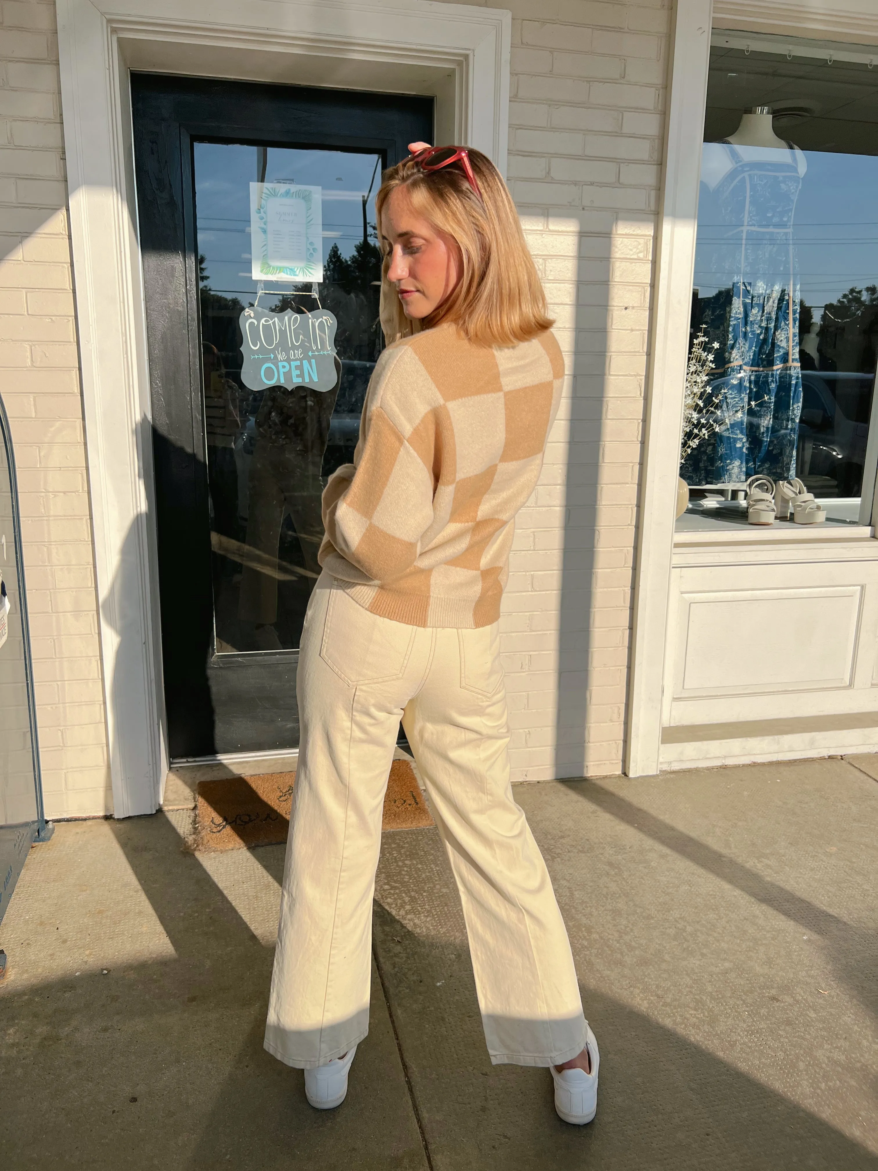 Signature High Waist Jeans - Cream