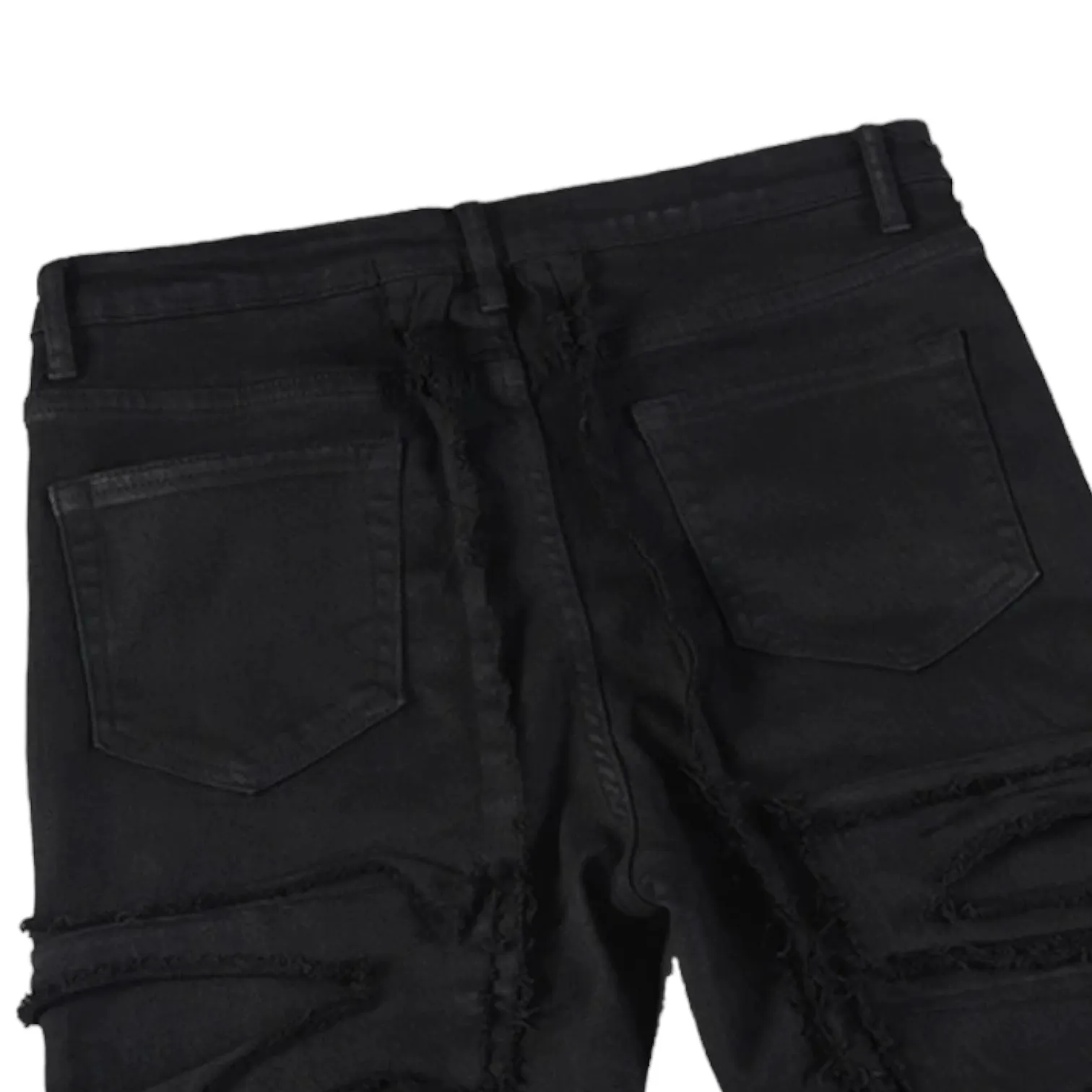 Skinny fit slashed denim jeans