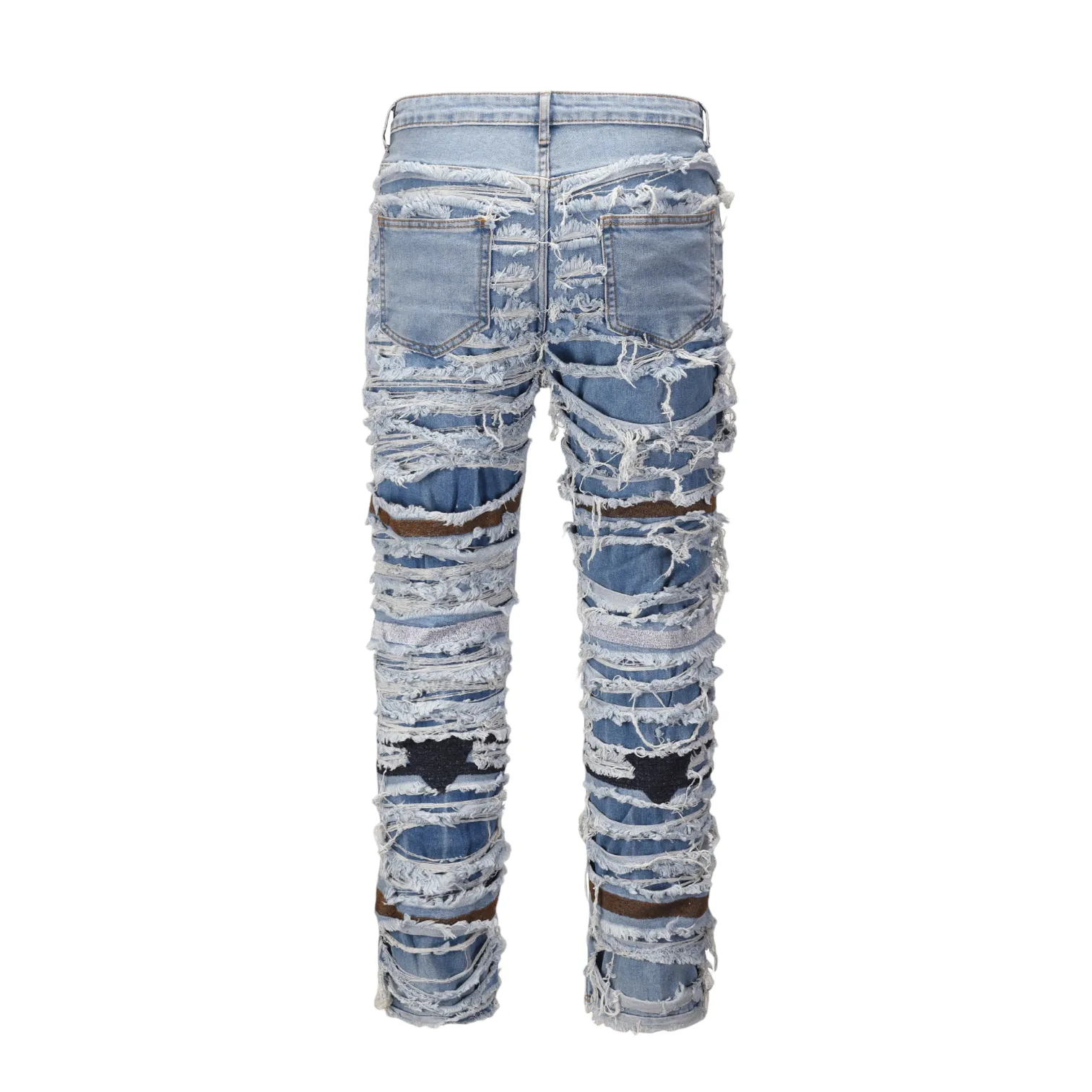 Skinny fit slashed denim jeans