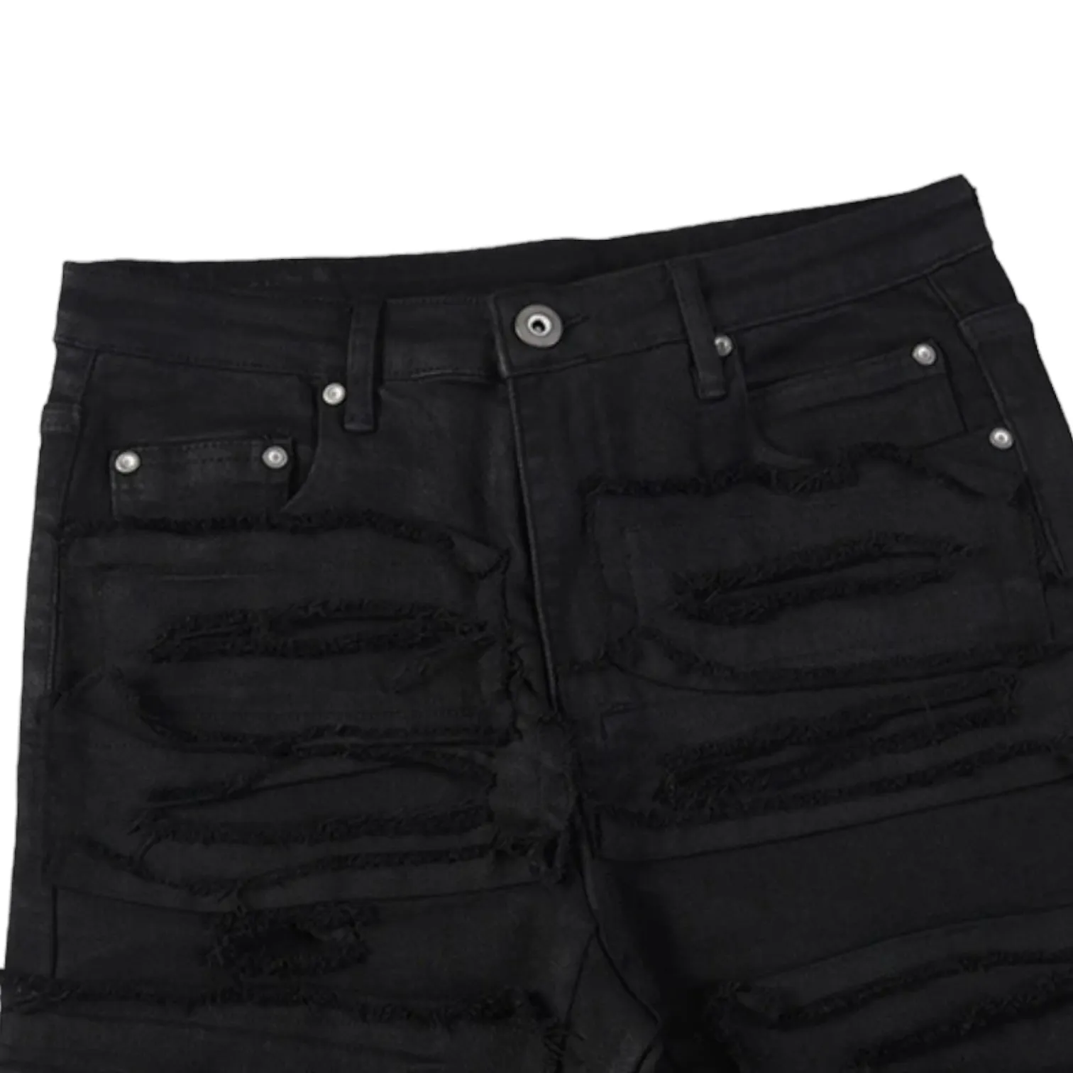 Skinny fit slashed denim jeans