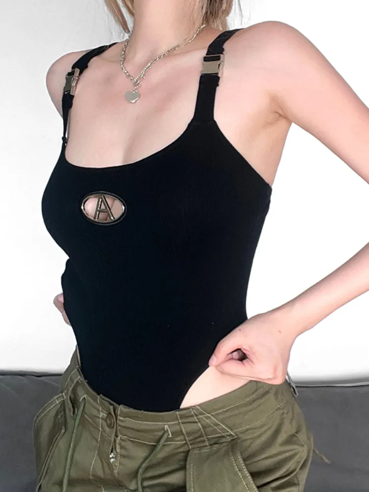 Skinny Sleeveless Halter Bodysuit