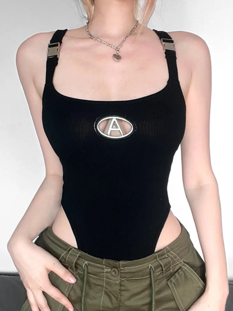 Skinny Sleeveless Halter Bodysuit