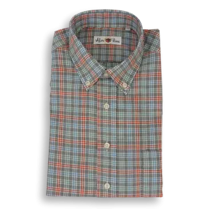 Slate Grey with Multicolor Check Sport Shirt