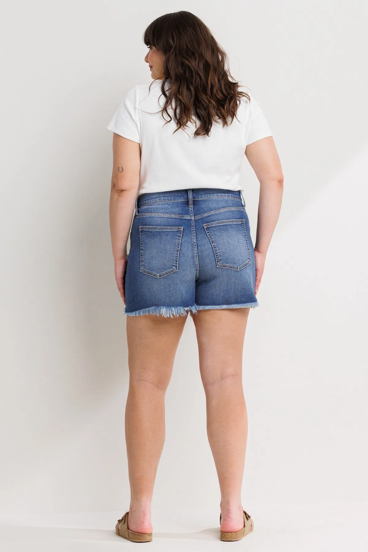 Sneak Peak High Rise with Frayed Hem