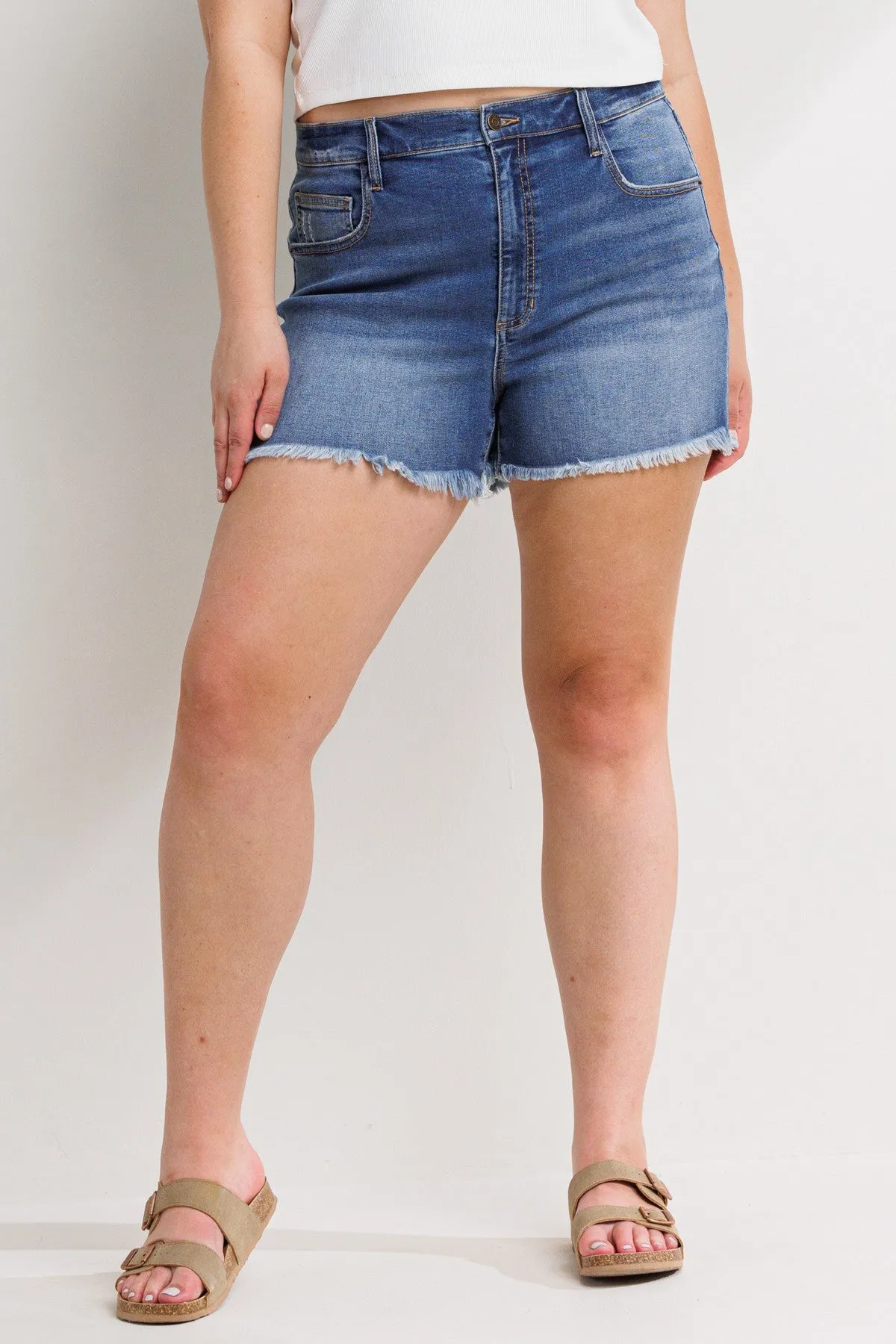 Sneak Peak High Rise with Frayed Hem