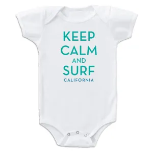 Sol Baby Keep Calm and Surf California Bodysuit