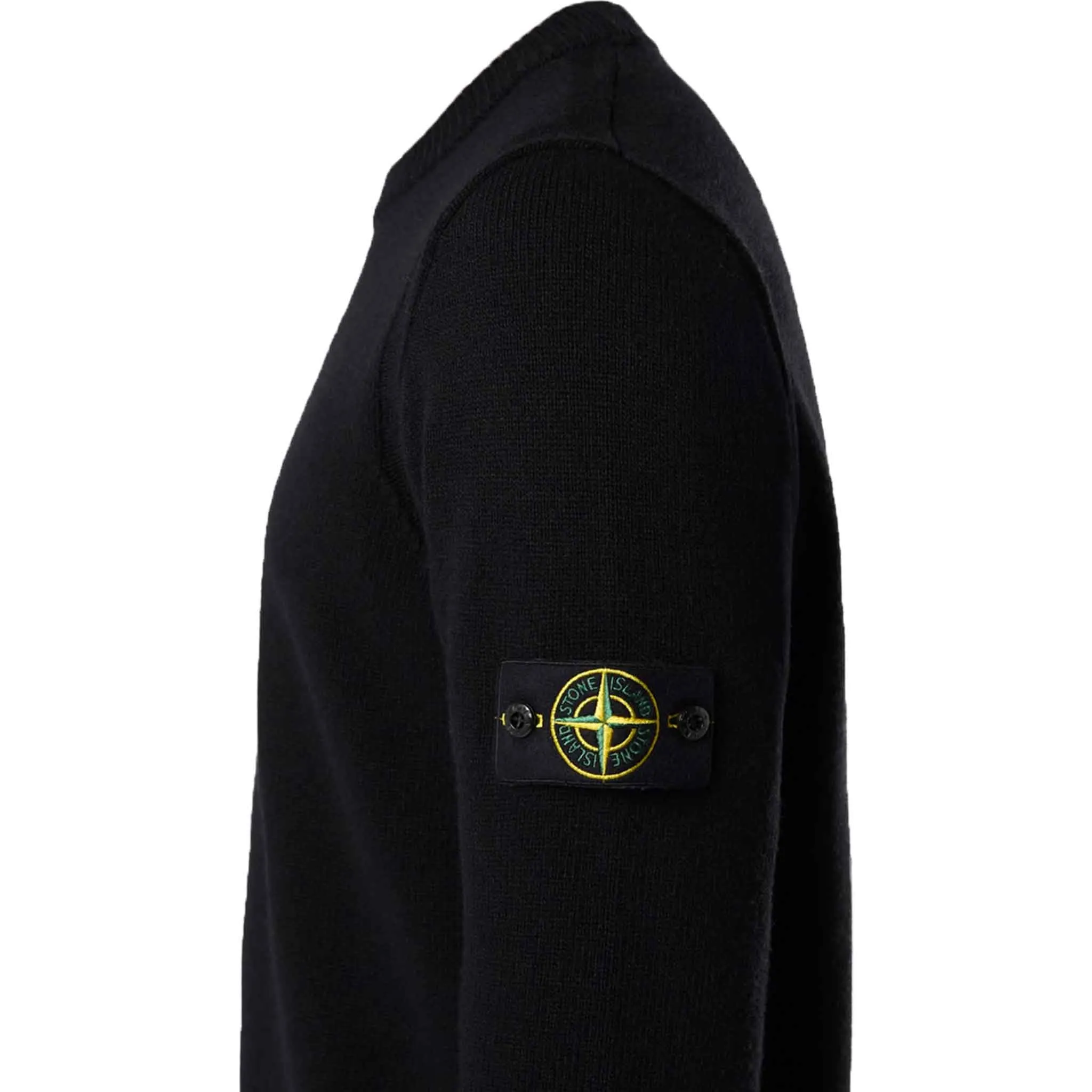Stone Island Lambwool Crewneck Sweater in Black