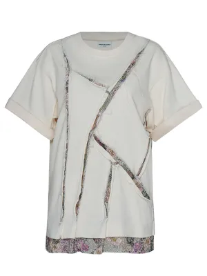 T-Shirt With Raw Edge Seams Tow