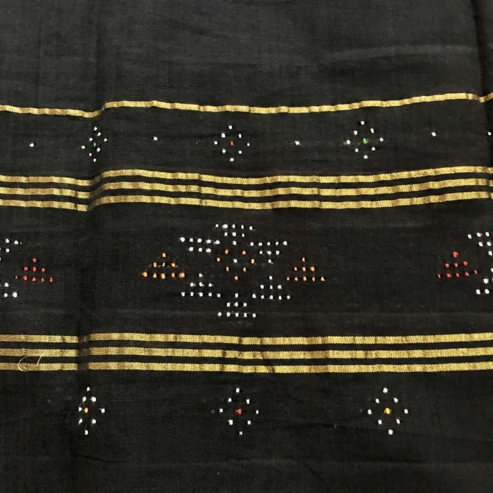 Tangaliya Black and gold Stole