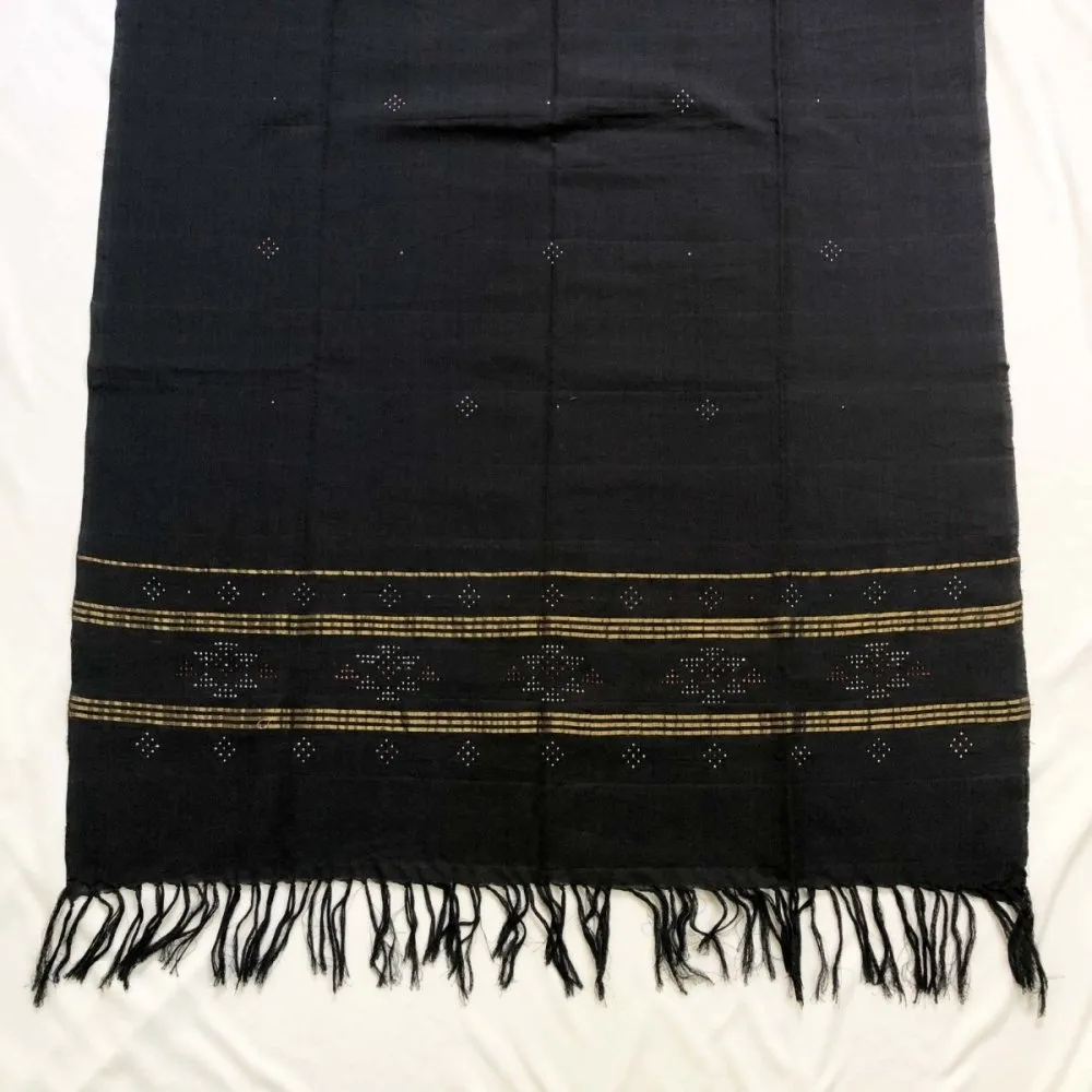 Tangaliya Black and gold Stole