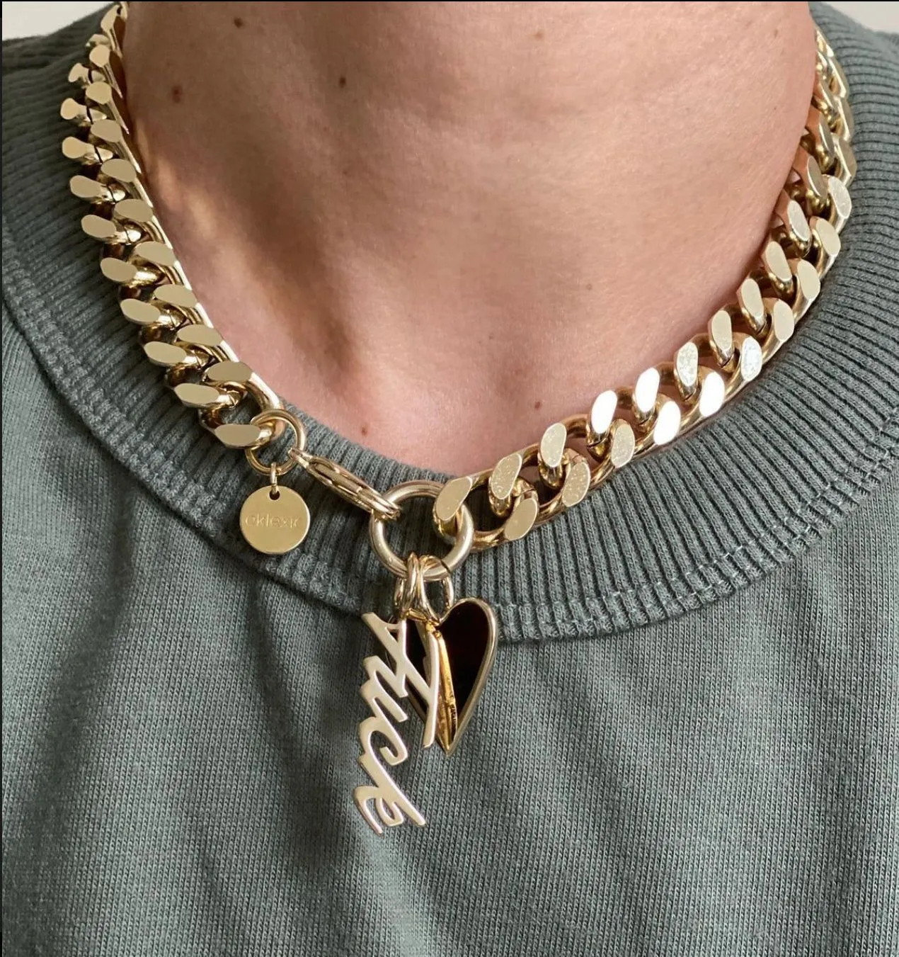 Taraji Necklace with Heart & Fuck Charms