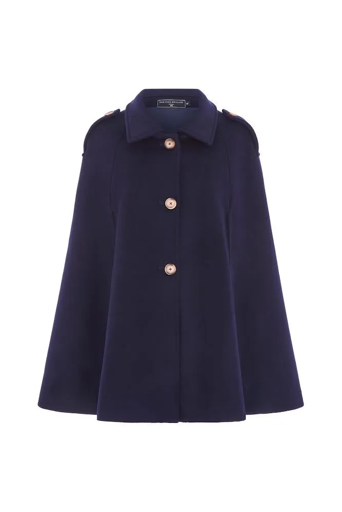 Tetbury Cashmere Cape Navy