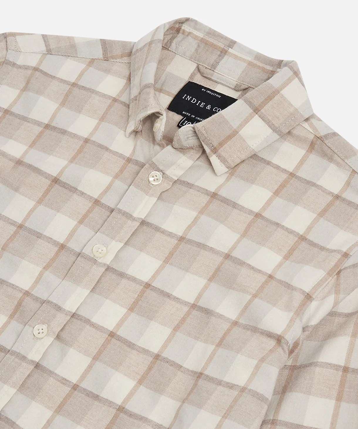 The Bern L/s Shirt - Stone Grey