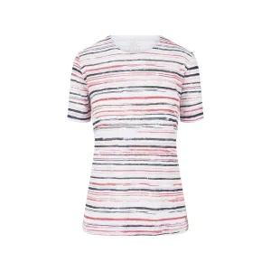 TIGI 14/16 Painterly Stripe Short Sleeve Top