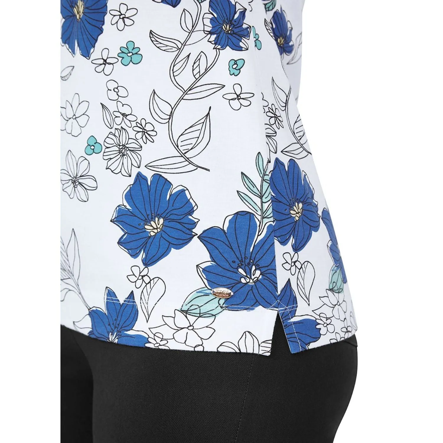 TIGI 14/16 Sketch Floral Square Neck Top