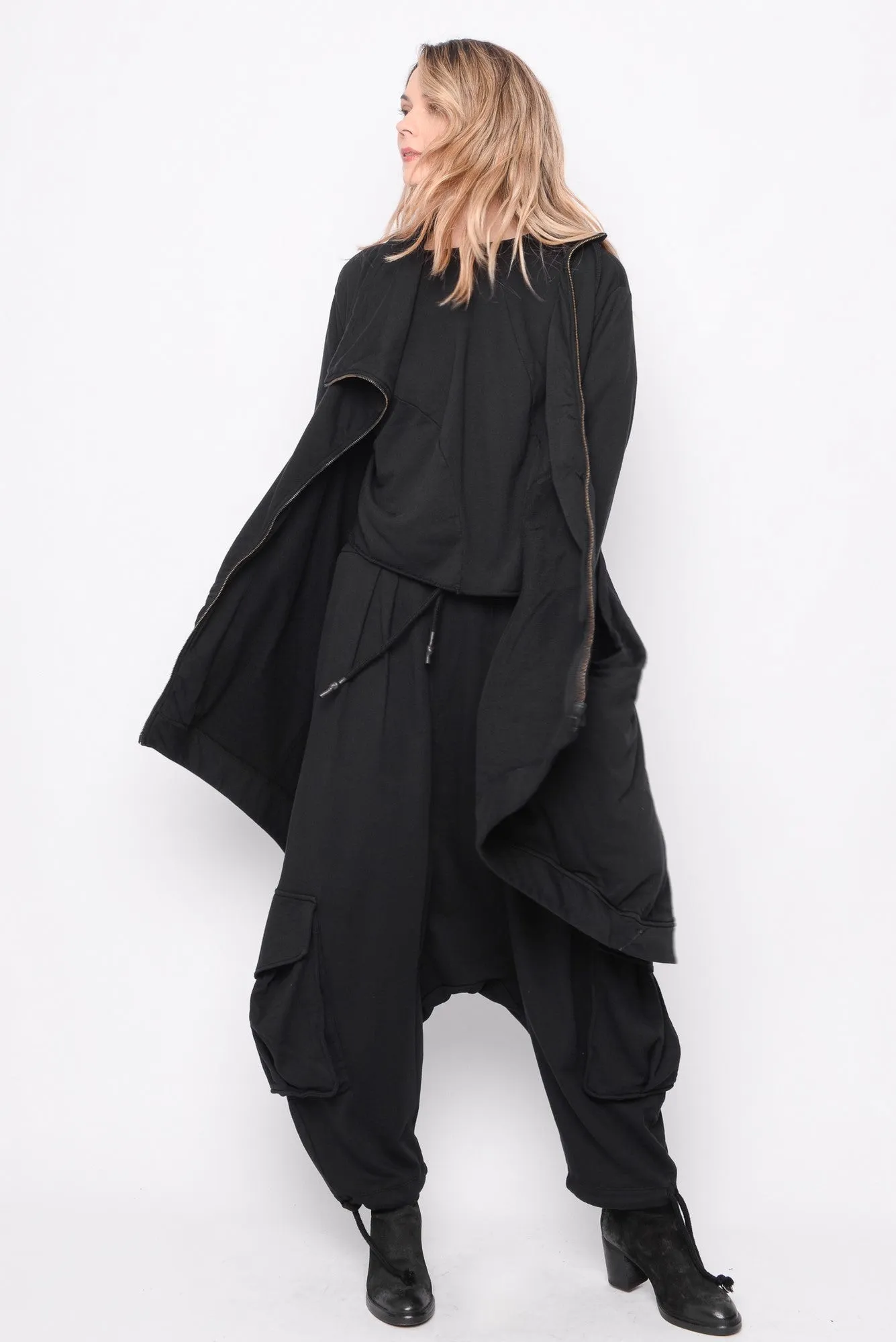 Time for One Last Ride Cardi in Black - 0104