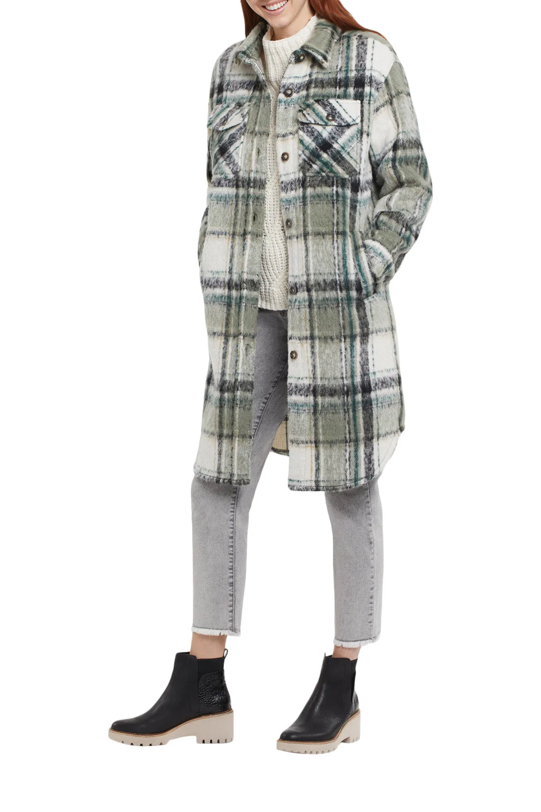 Tribal Long Shacket 7538O-4656-2663 Dusty Olive - 1 ONLY SIZE XXL - 20% OFF