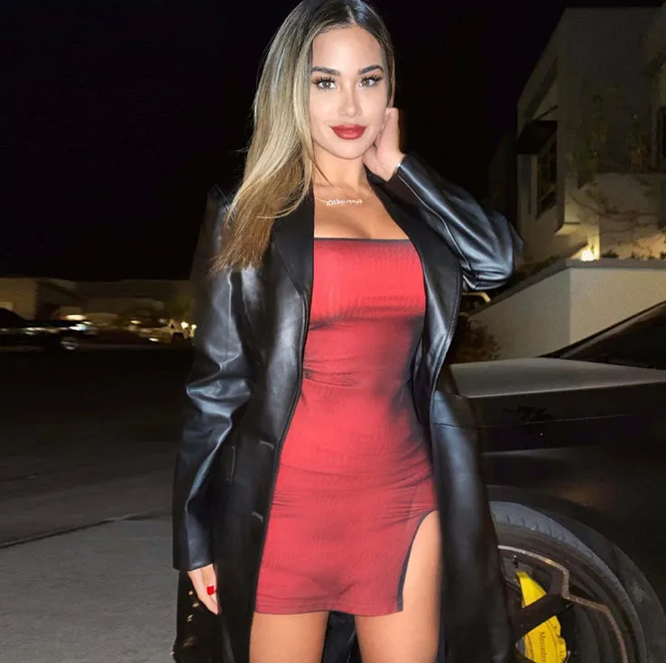 Two Tone Mesh Bodycon Dress