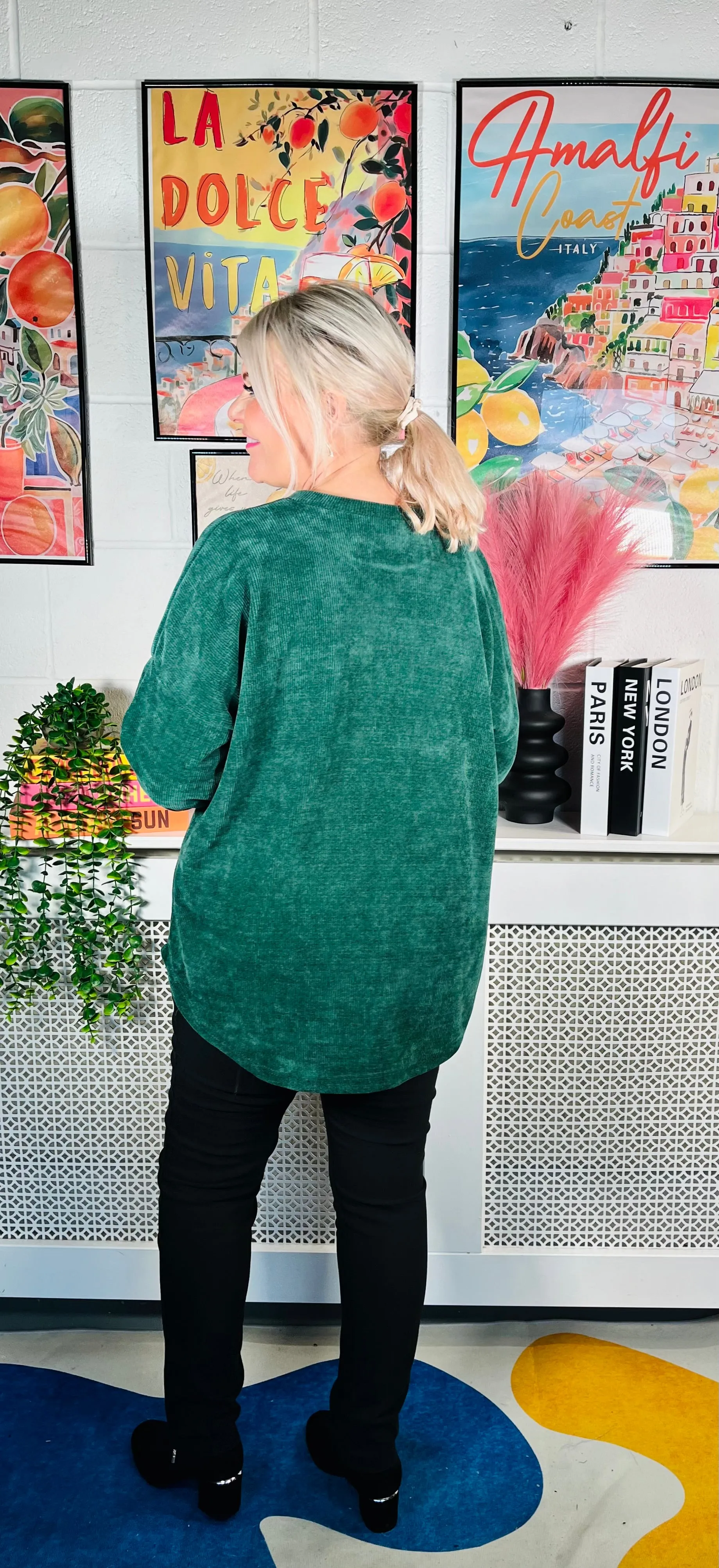 Verity Chenille Sweater - Bottle Green