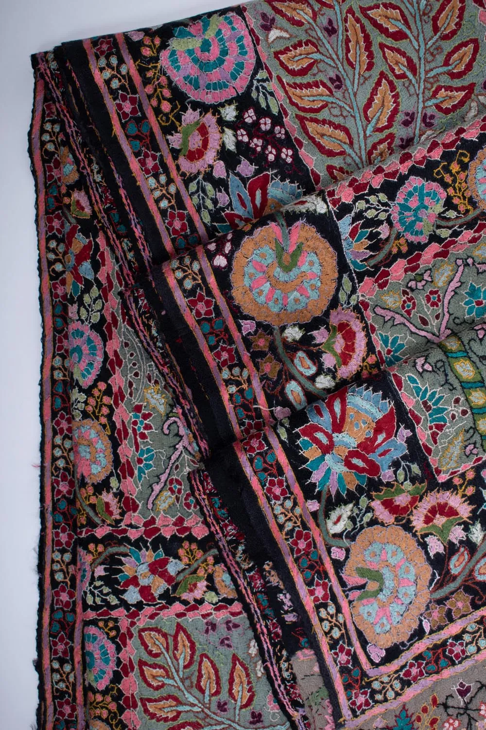 Wedding Pashmina Jamavar Shawl - INDIGO