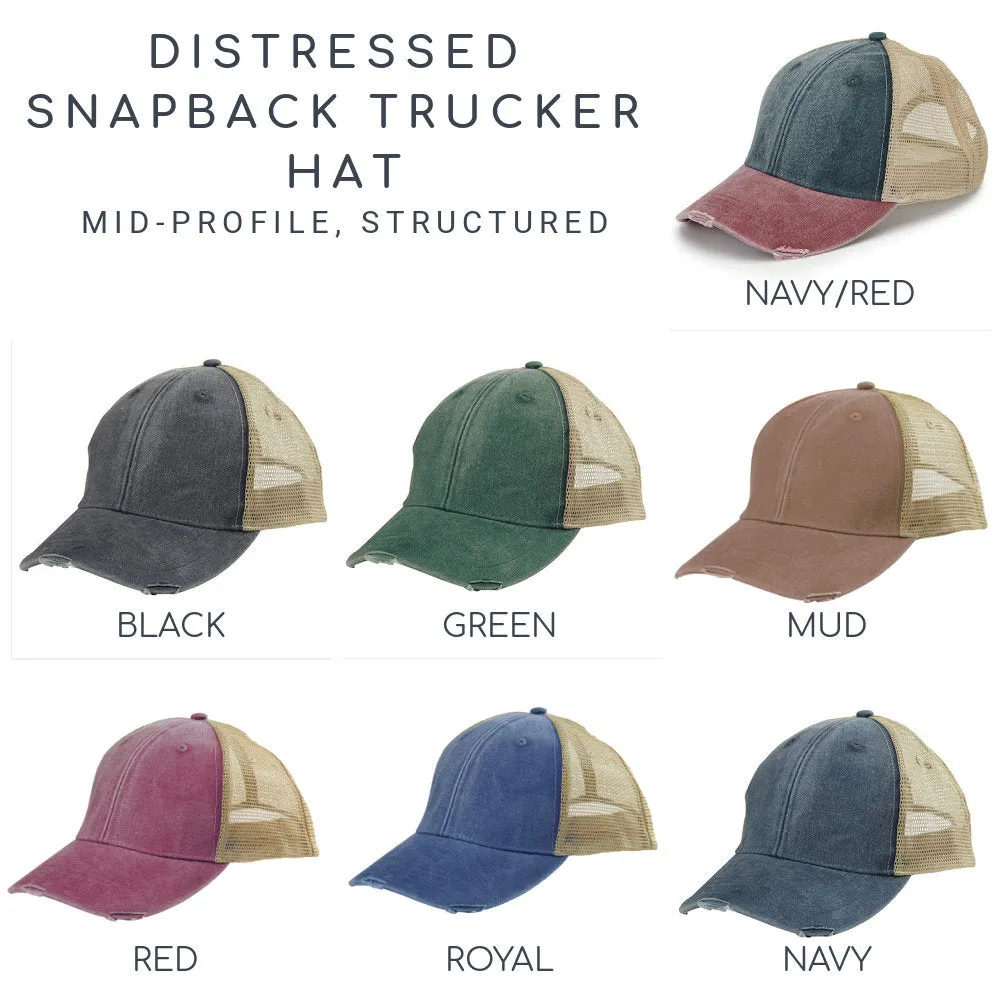 Wisconsin Trucker | Distressed Snapback Trucker  | state cap | many color choices