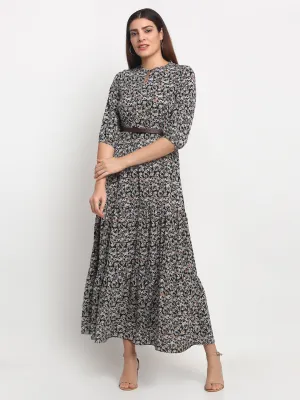 Women Leopard Printed Maxi Dress