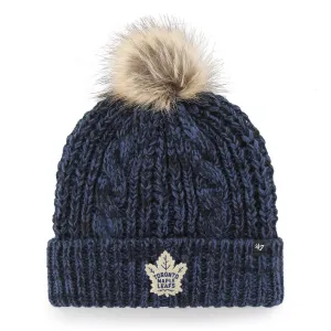 Women's Toronto Maple Leafs '47 Brand Blue Meeko Cuffed Knit Beanie with Pom