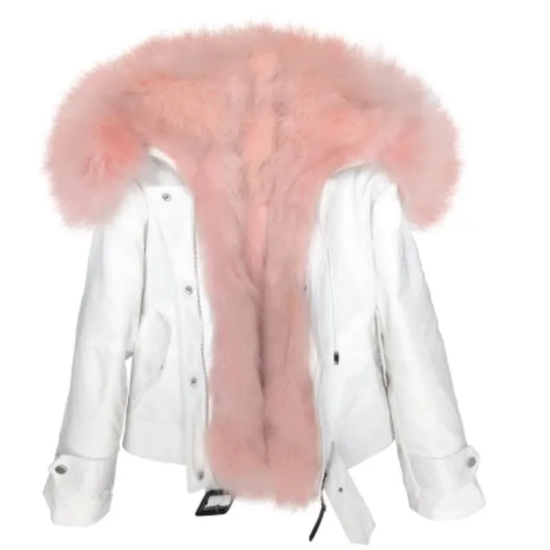 Women's Winter Casual Short Warm Parka With Fox Fur