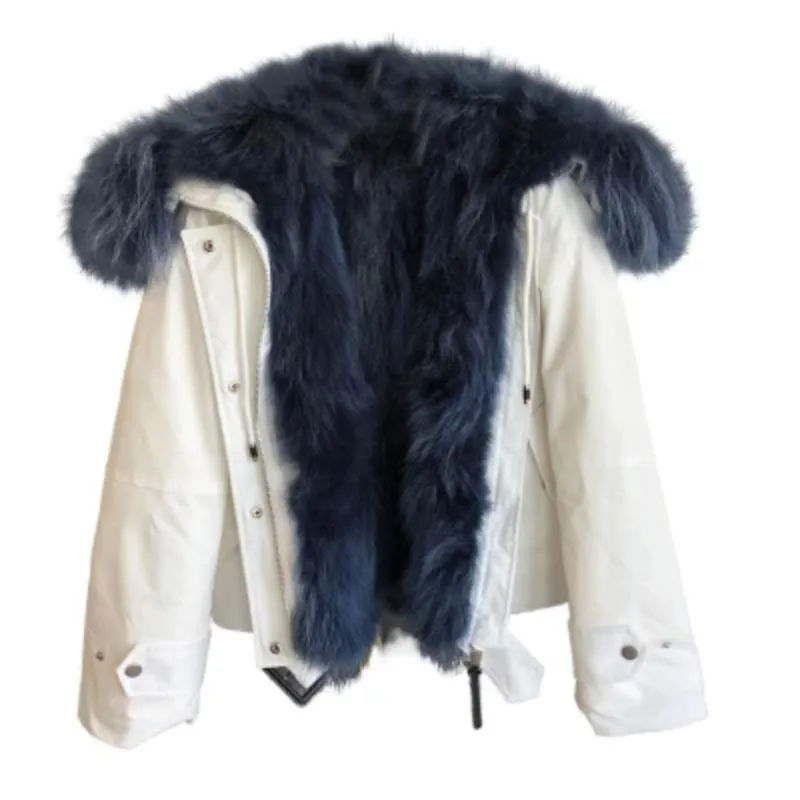 Women's Winter Casual Short Warm Parka With Fox Fur
