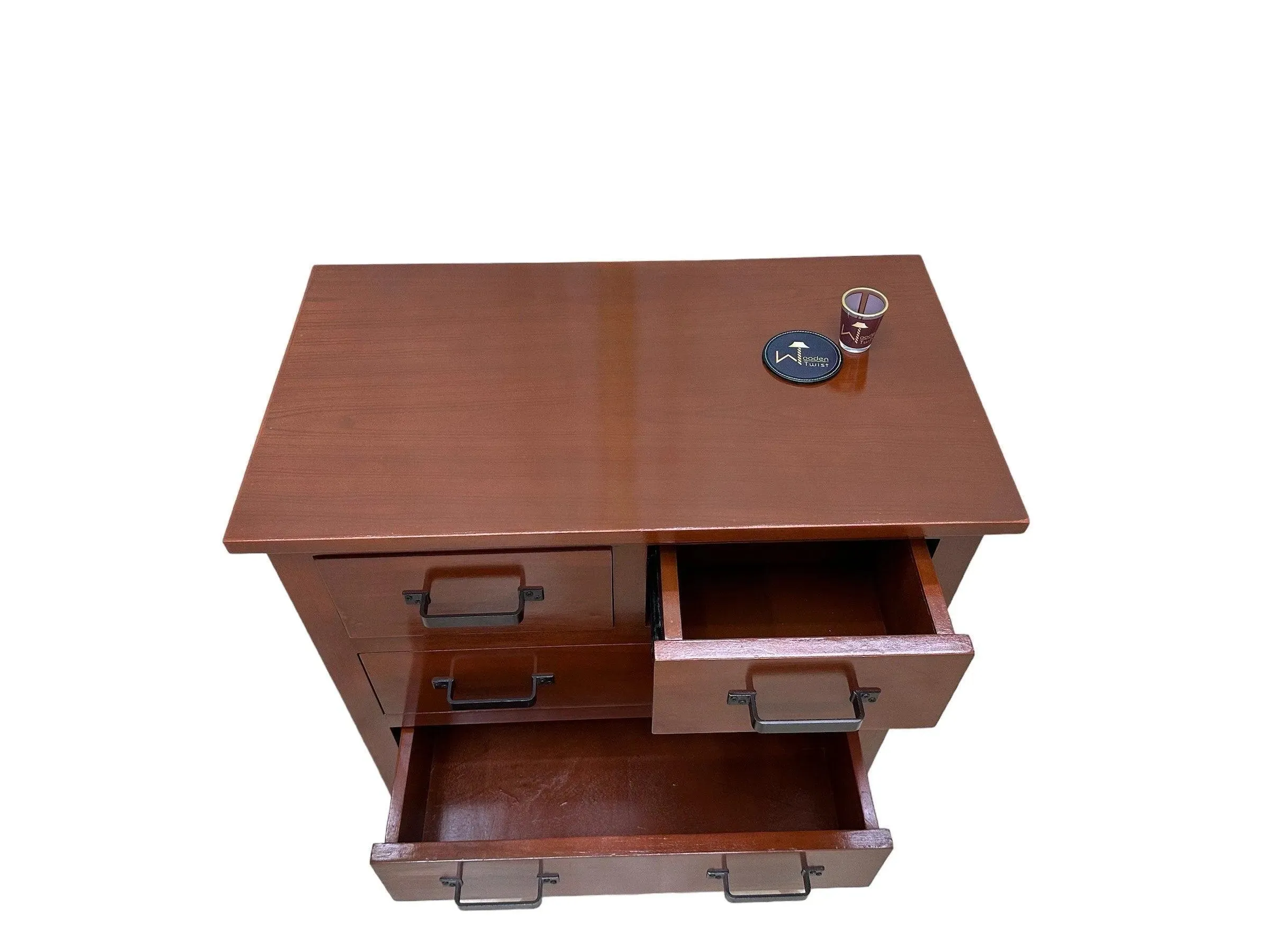 Wooden Standard Chest of 6 Drawers Storage Cabinet (Teak Wood)