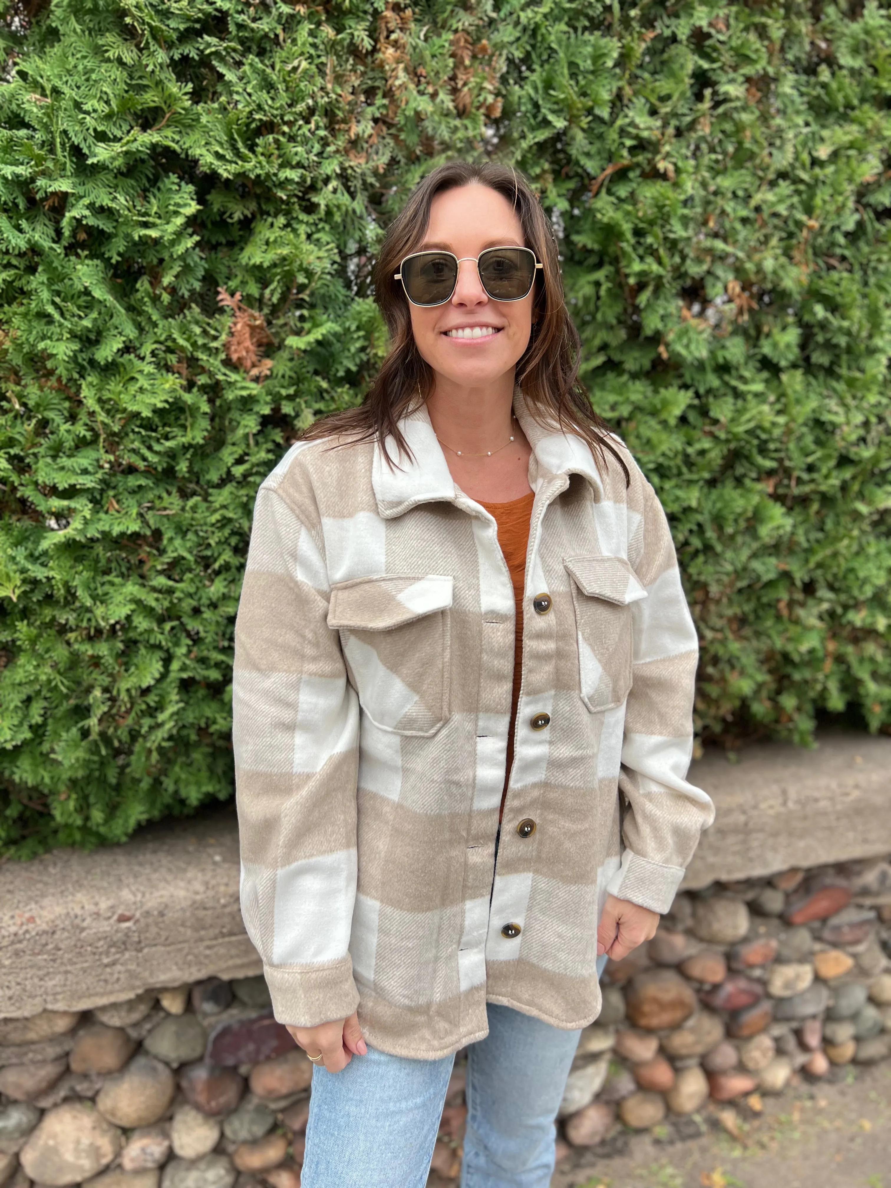 Woven Yarn Traditional Shacket