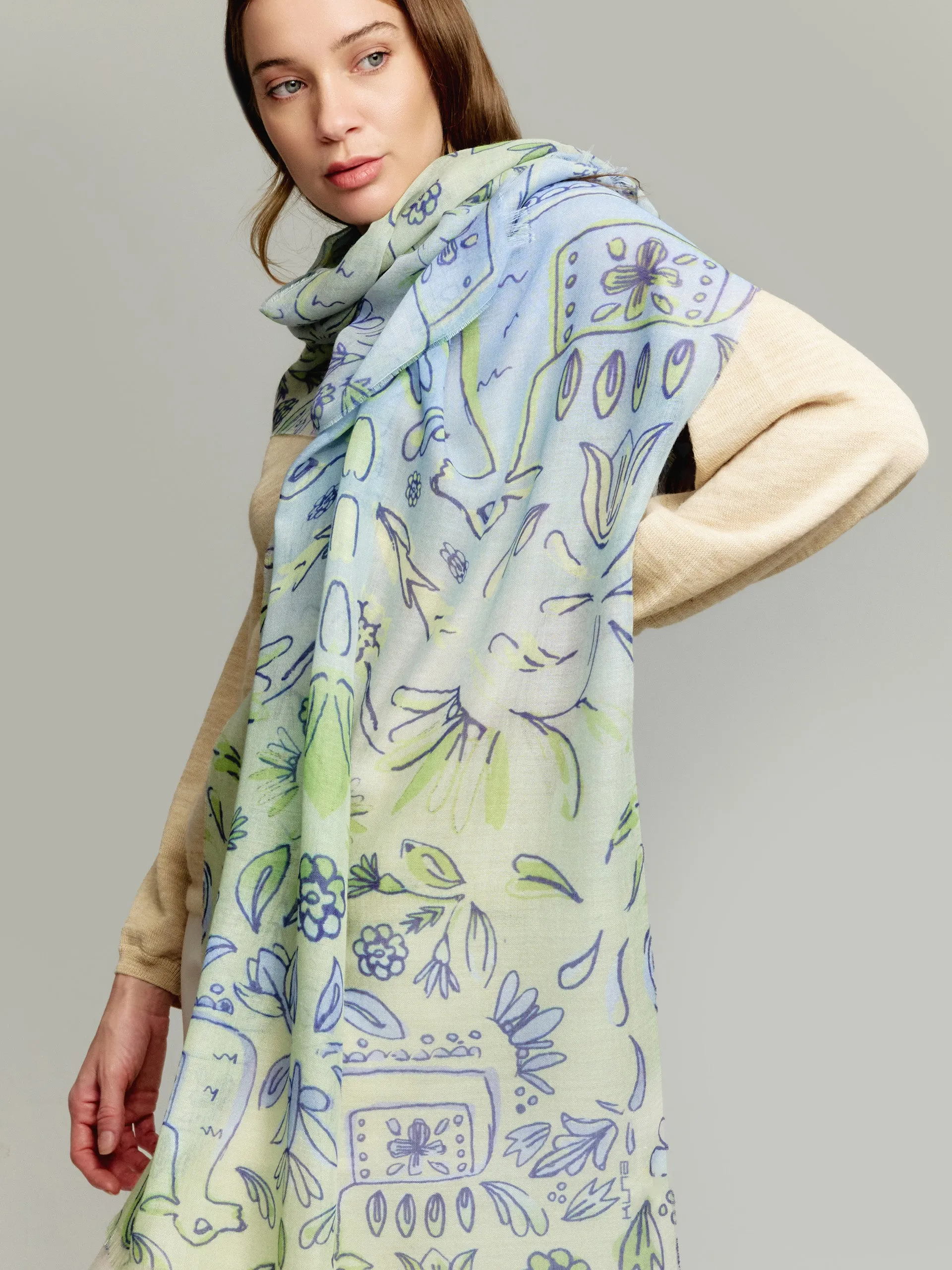 Yovela Shawl Baby Alpaca Color Multicolor