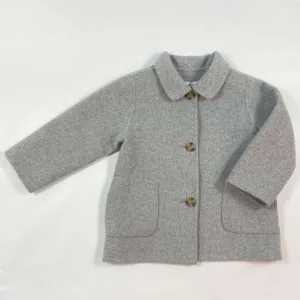 Zara grey wool blend peacoat 2-3Y